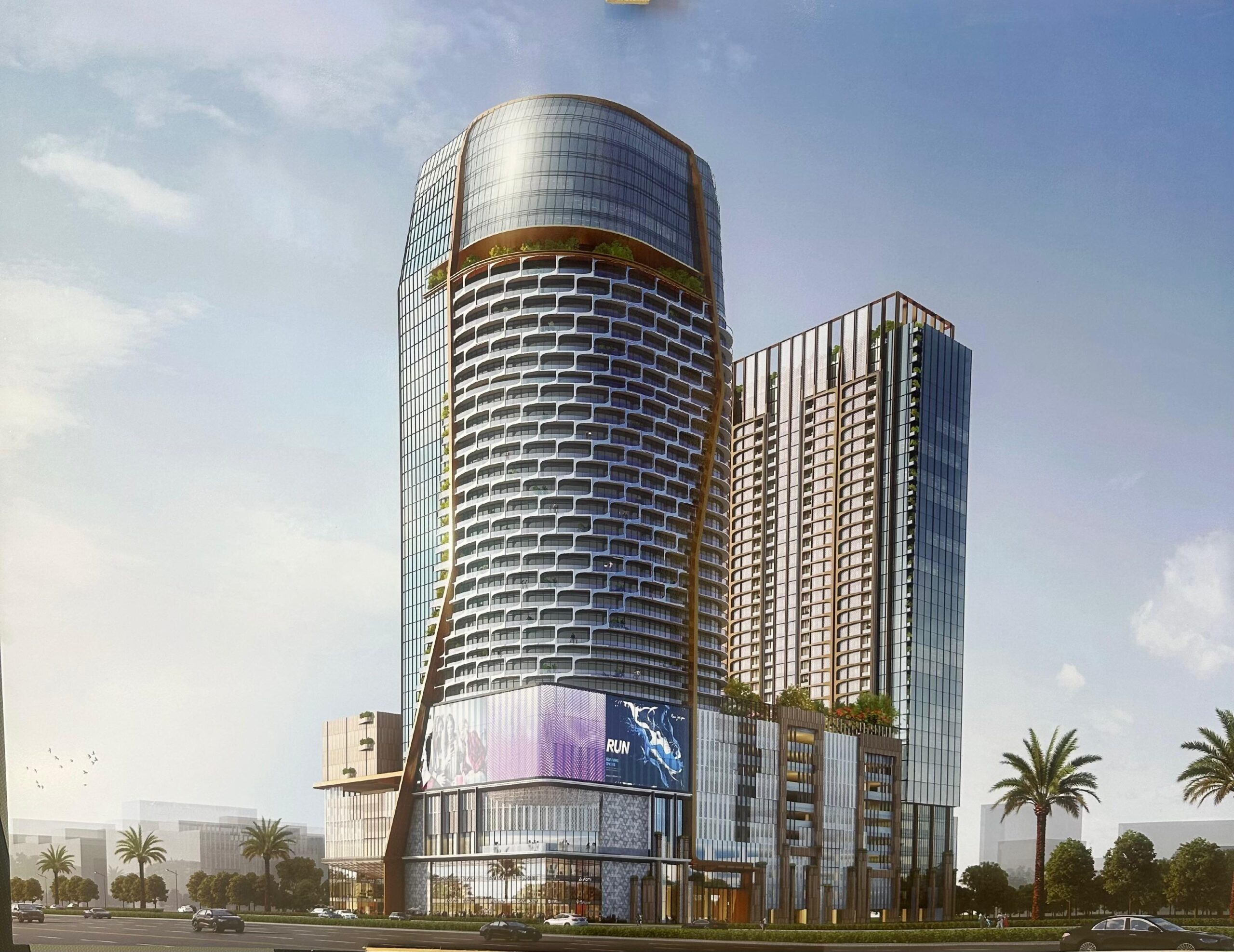 Side View Gaur yamuna city luxury studio apartments – Sector 19, Noida